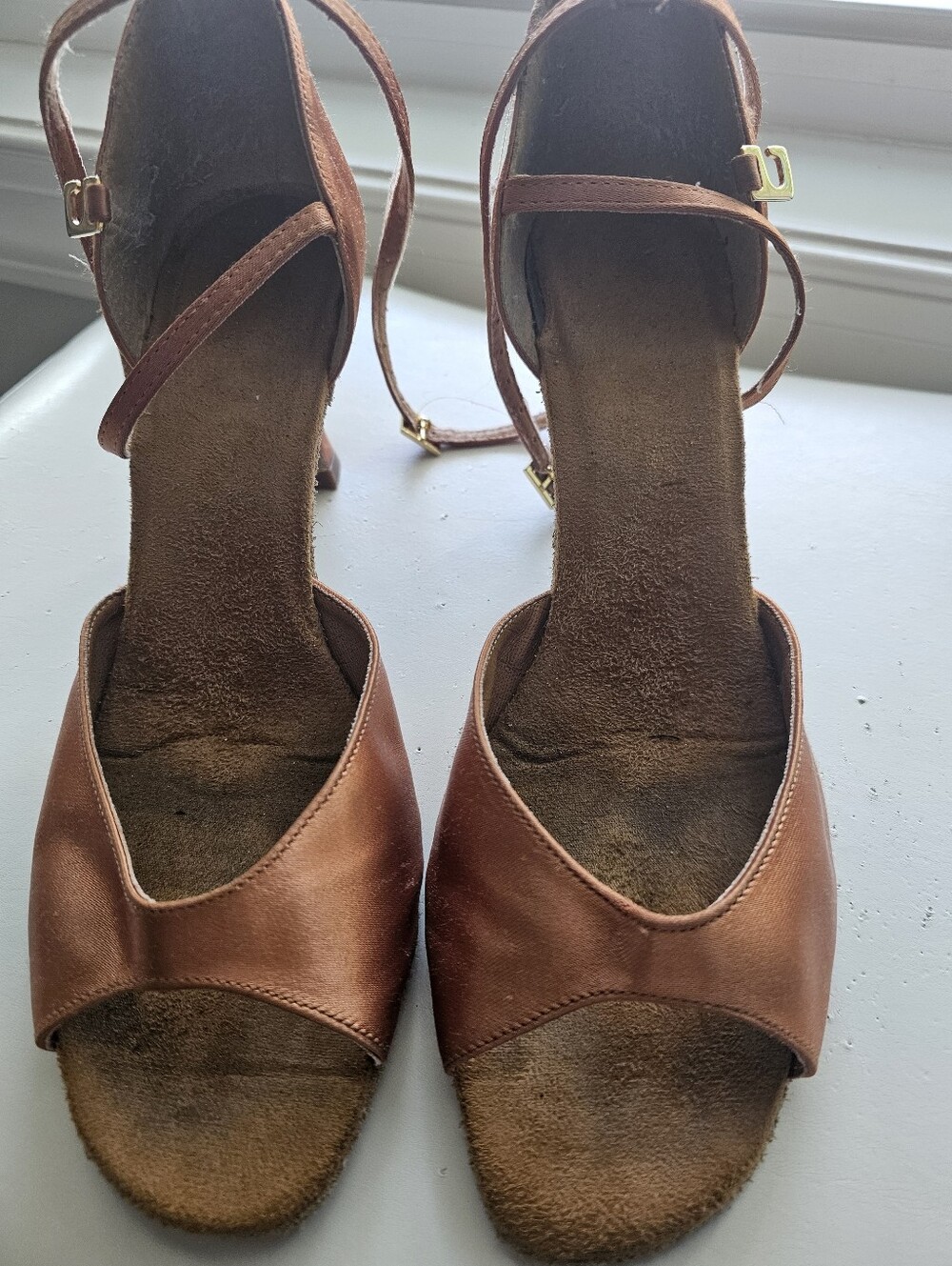 Elegant Tan Women's Professional Latin Ballroom Shoes